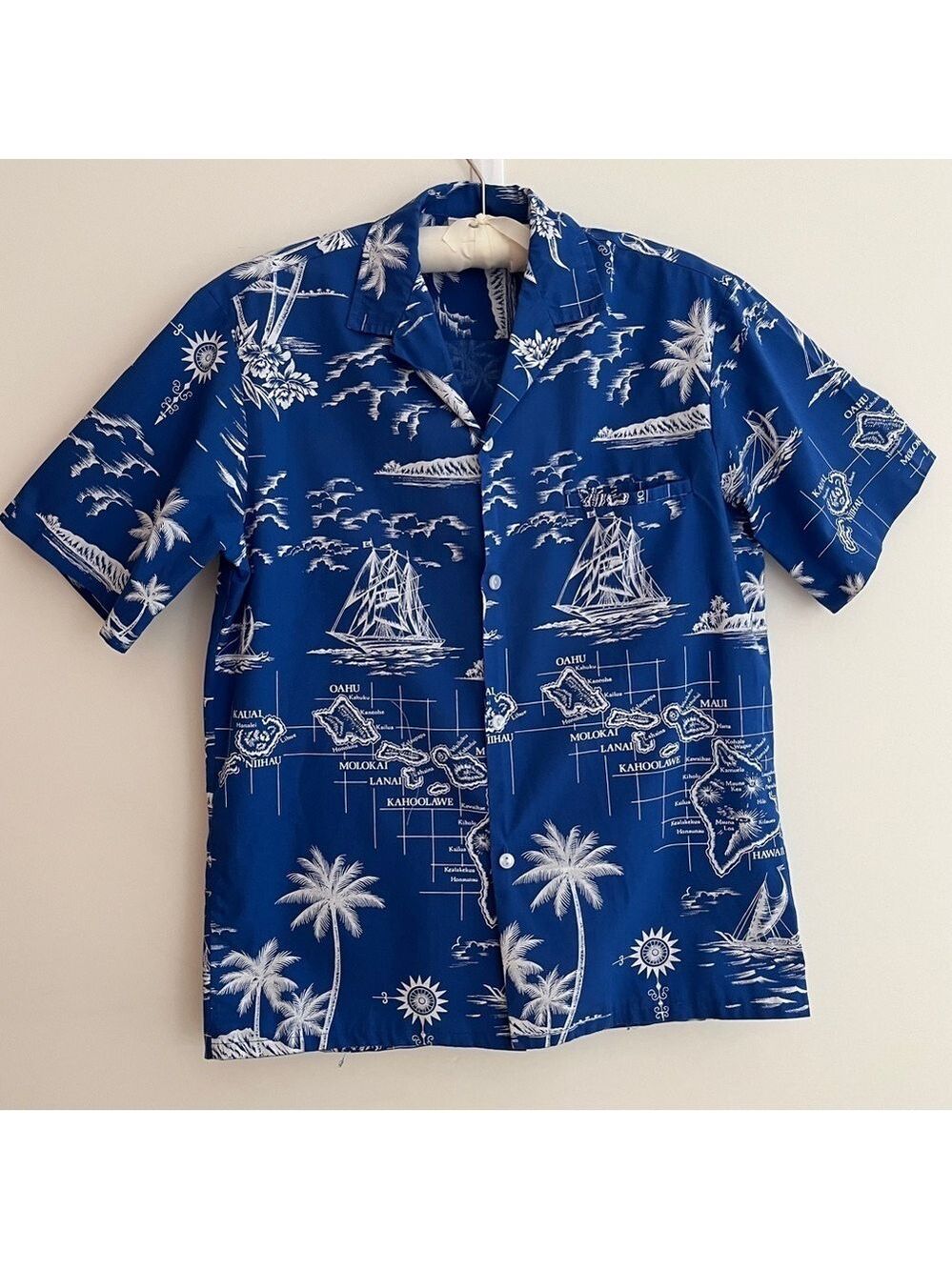 VINTAGE Royal Creations Hawaii Shirt Short Sleeve Button Front Tiki Bar Casual